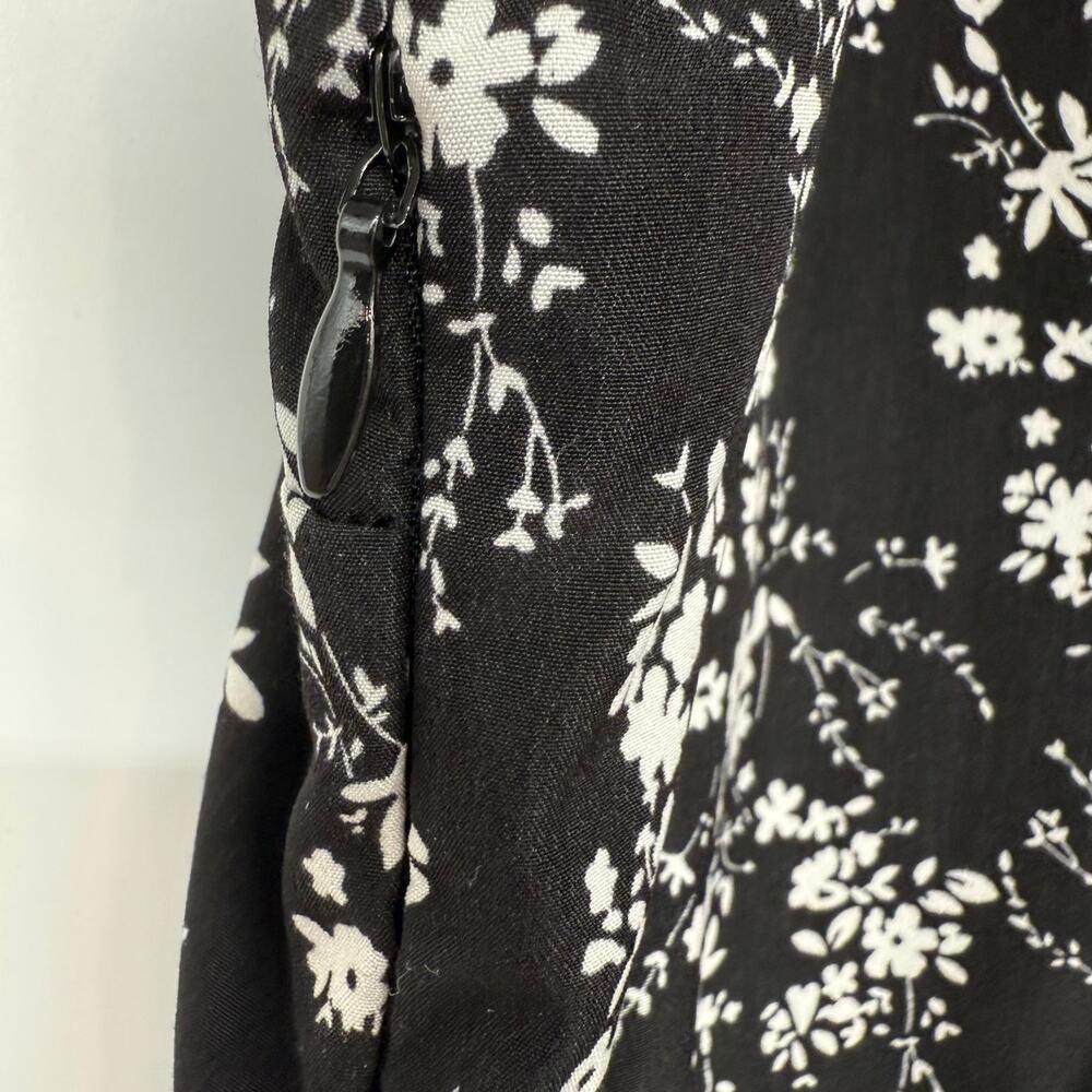 Disturbia Naomi Corset Mini Dress Women's Sz 16 Black Floral Print Gothic Lolita - Picture 6 of 9